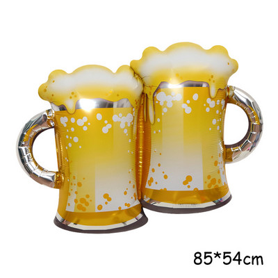 Vyno butelis Vyno stiklas Viskio folijos balionai Alaus tema Gimtadienio dekoravimo balionai Oktoberfest vakarėlio žaislai helio balionas