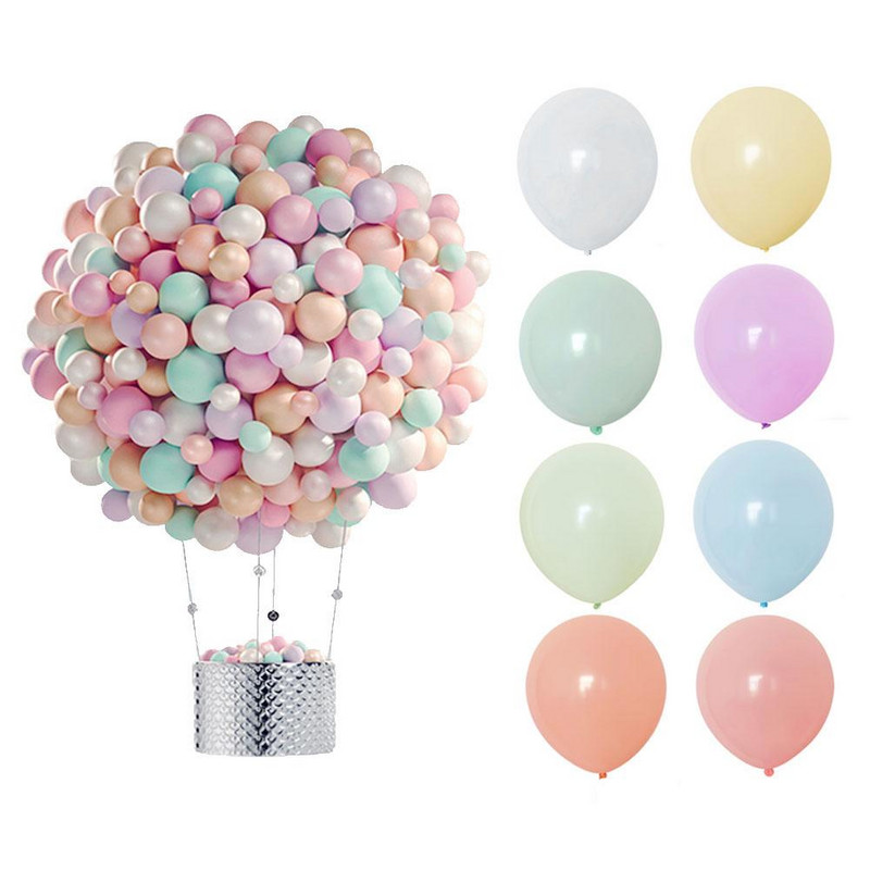 5/12/18 collu Macaron lateksa balons pasteļa konfekšu hēlija balons kāzu dzimšanas dienas ballītes dekorēšana bērnu dušas arkas dekorēšanai