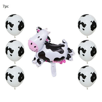 Kravský hliníkový fóliový latexový balón lesná párty téma roztomilé malé zvieracie balóniky dekorácia balónová guľa detské hračky
