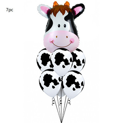 Kravský hliníkový fóliový latexový balón lesná párty téma roztomilé malé zvieracie balóniky dekorácia balónová guľa detské hračky