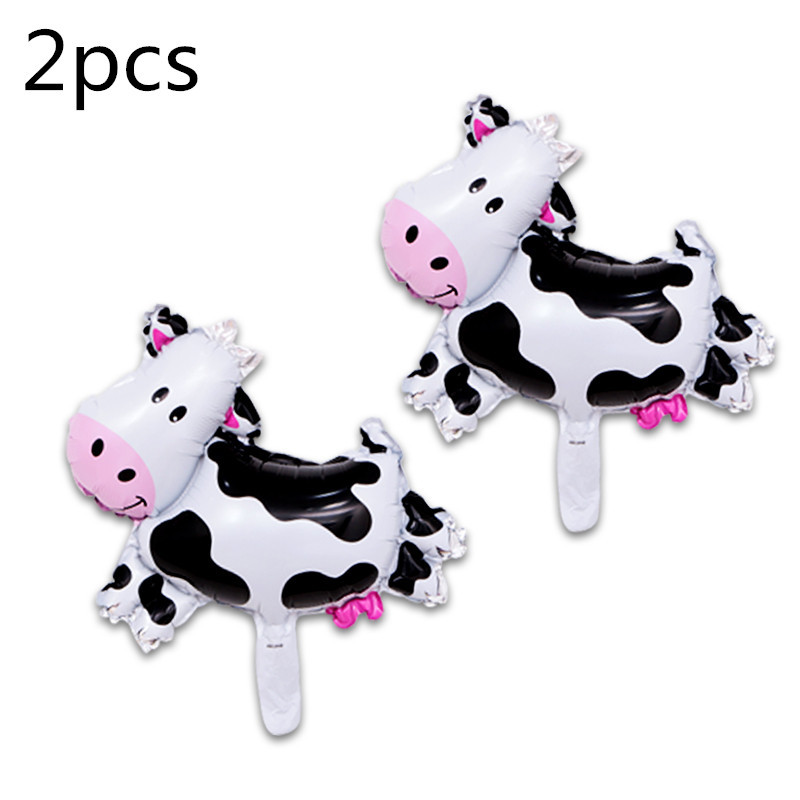 Kravský hliníkový fóliový latexový balón lesná párty téma roztomilé malé zvieracie balóniky dekorácia balónová guľa detské hračky