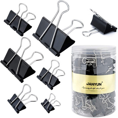 10/5pcs Metal Binder Clips Paper clips 15/19/25/32/41MM Paper Clips For books Stationery School Office Supplies High Quality