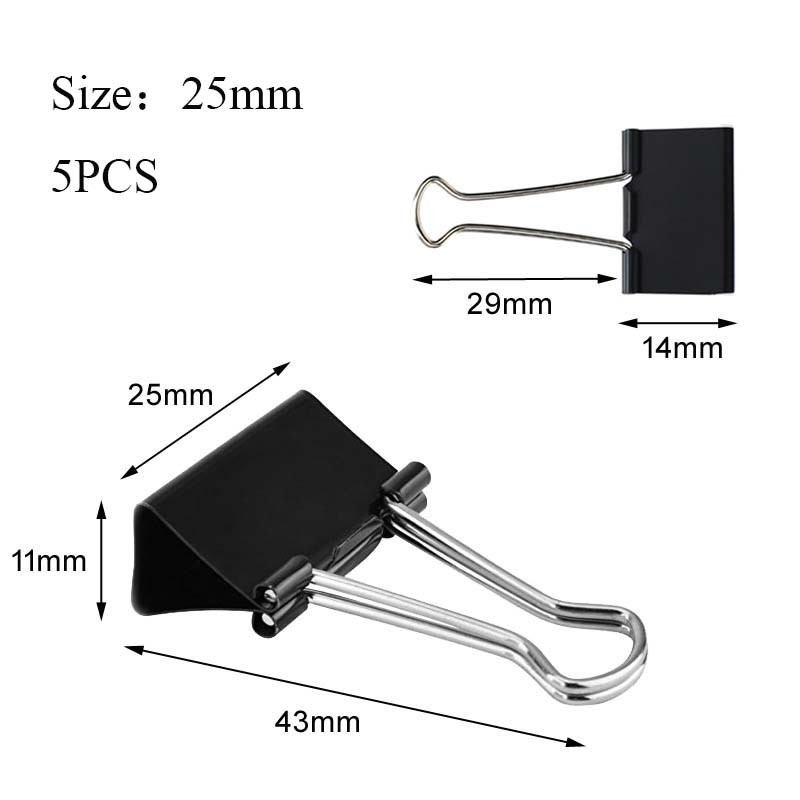 10/5 τμχ Μεταλλικοί συνδετήρες συνδετήρες Κλιπς 15/19/25/32/41 ΜΜ Κλιπς για βιβλία Γραφική ύλη Σχολική προμήθειες γραφείου Υψηλής ποιότητας