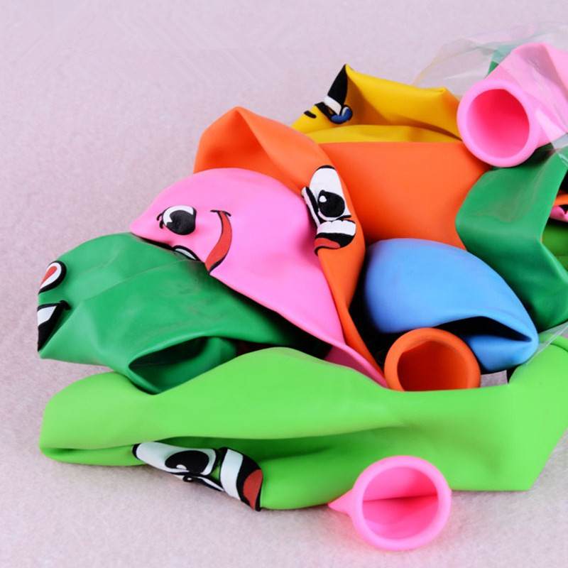 10 db 12 hüvelykes mosolygó arc latex lufi születésnapi parti dekoráció léggömb kifejezés szimbólum gyerekjátékok