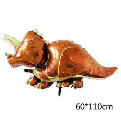 Suur 3D Tyrannosaurus Rex Raptor Triceratops Alumiiniumfooliumist džungel Loomade õhupall Sünnipäevapeo kaunistus Laste mänguasjapall