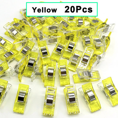 20 db Többcélú műanyag varrókapcsok foltvarró klip színes kézműves horgolás kötőszövet varrás kötőbilincs biztonsági kapocs