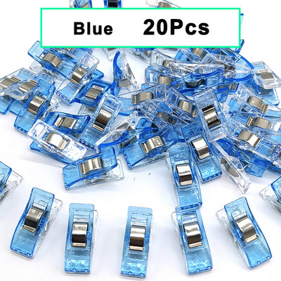 20 db Többcélú műanyag varrókapcsok foltvarró klip színes kézműves horgolás kötőszövet varrás kötőbilincs biztonsági kapocs