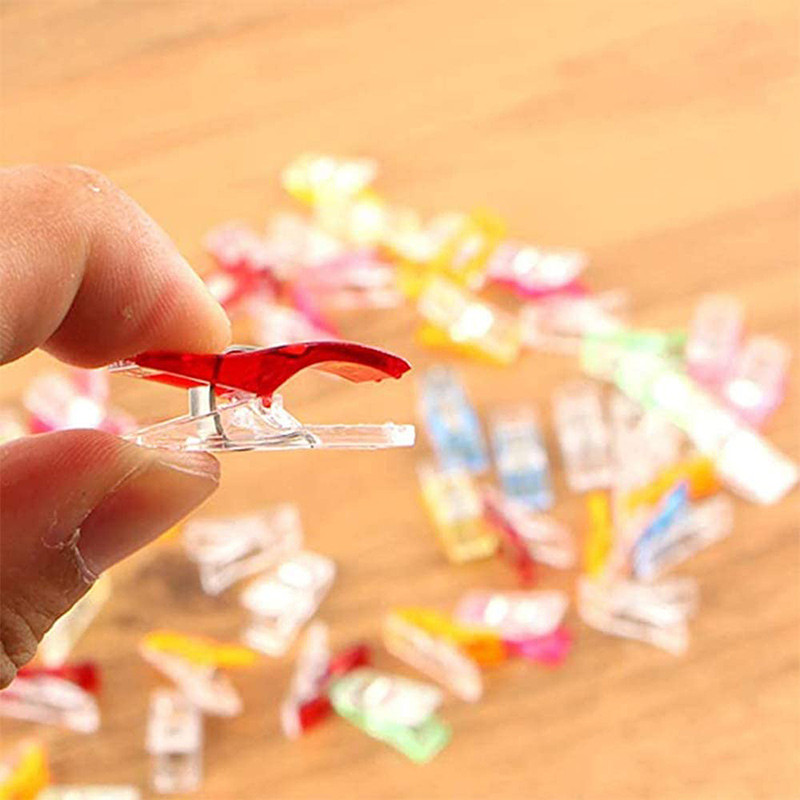 20 db Többcélú műanyag varrókapcsok foltvarró klip színes kézműves horgolás kötőszövet varrás kötőbilincs biztonsági kapocs