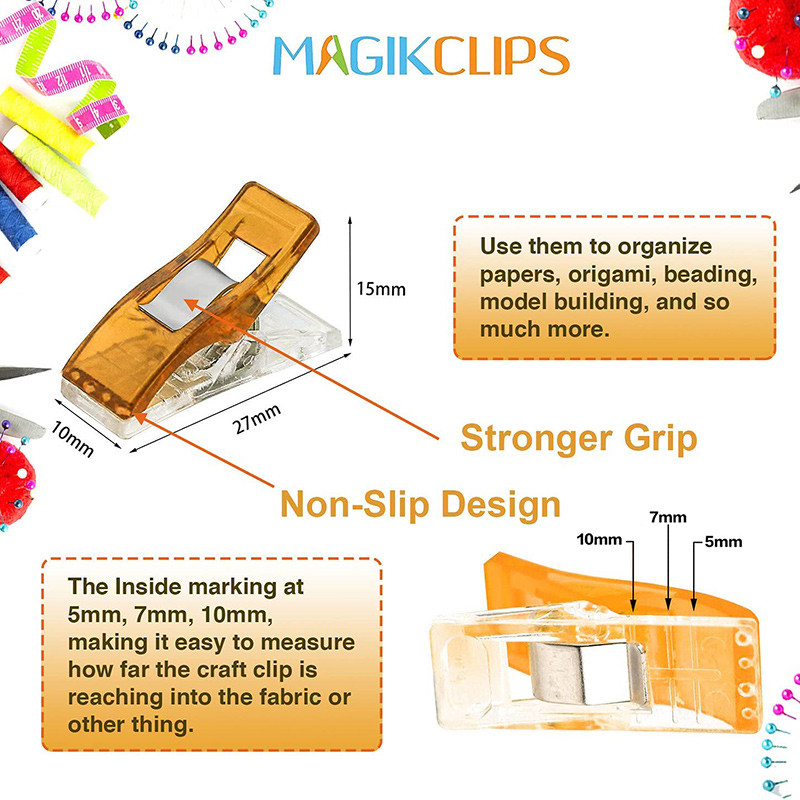 20 db Többcélú műanyag varrókapcsok foltvarró klip színes kézműves horgolás kötőszövet varrás kötőbilincs biztonsági kapocs