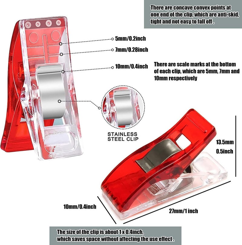 20/50 buc. Cleme de cusut multifuncționale, colorate, cleme de plastic, cleme de matlasare pentru bricolaj, cleme de croșetat și de tricotat.