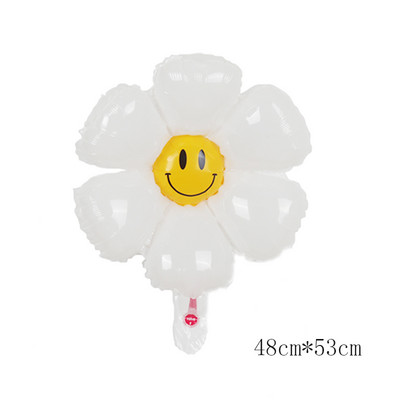 Balon cu aer cald, flori de margaretă albă, balon cu heliu INS, accesoriu foto fierbinte, decorațiuni pentru petrecerea de naștere, pentru nunta, consumabile pentru baby shower