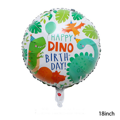 1db rajzfilm dinoszaurusz alumínium fólia léggömb születésnapi korona dinoszaurusz hélium léggömb babazuhany gyerek születésnapi parti díszek