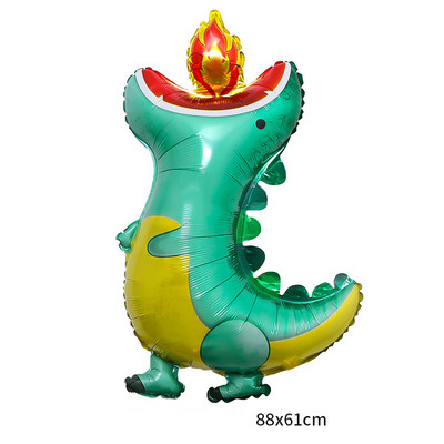 1db rajzfilm dinoszaurusz alumínium fólia léggömb születésnapi korona dinoszaurusz hélium léggömb babazuhany gyerek születésnapi parti díszek