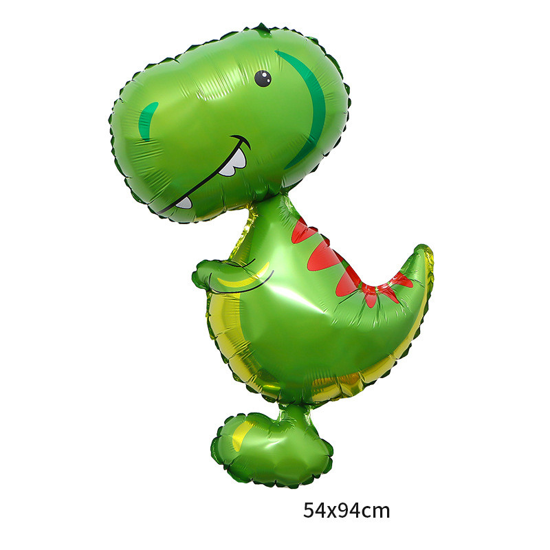 1db rajzfilm dinoszaurusz alumínium fólia léggömb születésnapi korona dinoszaurusz hélium léggömb babazuhany gyerek születésnapi parti díszek
