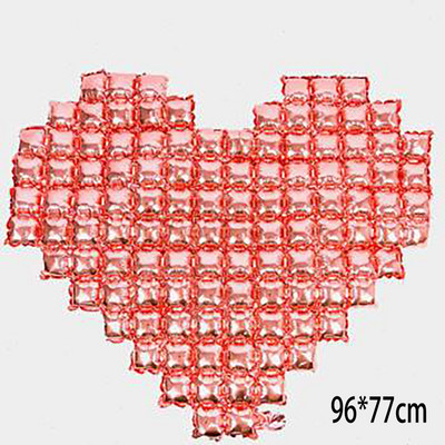 Mīlestības balons Sarkano burtu kvadrātveida alumīnija folijas balons DIY metāla fona panelis rotā kāzu Valentīna dienas ballītes balonu