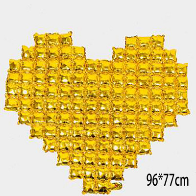 Mīlestības balons Sarkano burtu kvadrātveida alumīnija folijas balons DIY metāla fona panelis rotā kāzu Valentīna dienas ballītes balonu