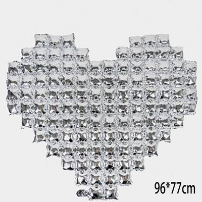 Mīlestības balons Sarkano burtu kvadrātveida alumīnija folijas balons DIY metāla fona panelis rotā kāzu Valentīna dienas ballītes balonu