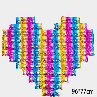 Mīlestības balons Sarkano burtu kvadrātveida alumīnija folijas balons DIY metāla fona panelis rotā kāzu Valentīna dienas ballītes balonu