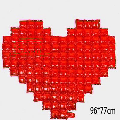 Mīlestības balons Sarkano burtu kvadrātveida alumīnija folijas balons DIY metāla fona panelis rotā kāzu Valentīna dienas ballītes balonu