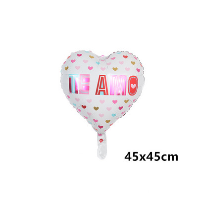 Mīlestības balons Sarkano burtu kvadrātveida alumīnija folijas balons DIY metāla fona panelis rotā kāzu Valentīna dienas ballītes balonu