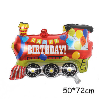 DIY Cartoon Car Airplane Ship Train Fire Truck Foil Balloons Παιδικά δώρα Baby Shower Διακόσμηση πάρτι γενεθλίων Παιχνίδια Μπάλες ηλίου