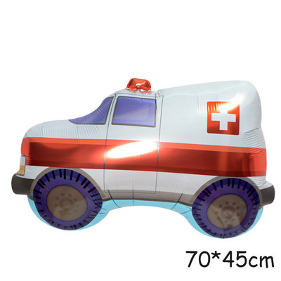 DIY Cartoon Car Airplane Ship Train Fire Truck Foil Balloons Παιδικά δώρα Baby Shower Διακόσμηση πάρτι γενεθλίων Παιχνίδια Μπάλες ηλίου