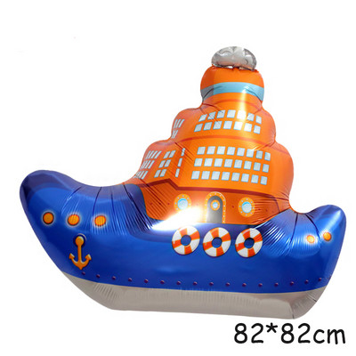 DIY Cartoon Car Airplane Ship Train Fire Truck Foil Balloons Παιδικά δώρα Baby Shower Διακόσμηση πάρτι γενεθλίων Παιχνίδια Μπάλες ηλίου