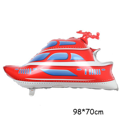 DIY Cartoon Car Airplane Ship Train Fire Truck Foil Balloons Παιδικά δώρα Baby Shower Διακόσμηση πάρτι γενεθλίων Παιχνίδια Μπάλες ηλίου