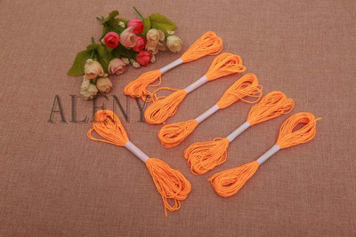 8M/gab Skaists krustdūriena diegs 8gab/20gab Fluorescējoša krāsa Izšūšana Kokvilnas aukla šķeteres šūšanai Amatniecība