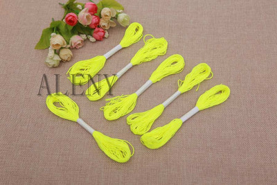 8M/gab Skaists krustdūriena diegs 8gab/20gab Fluorescējoša krāsa Izšūšana Kokvilnas aukla šķeteres šūšanai Amatniecība