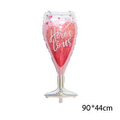 Sticlă de vin Jumbo Ruj Balon din folie Nuntă Te iubesc Sărută-mă Gură Ornament cu bile de heliu Ziua Îndrăgostiților Balon jucărie pentru adulți