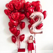 1vnt. 18 colių daugiaspalvis meilės penkiakampis žvaigždės formos aliuminio helio balionas, švenčių gimtadienio vakarėlio vestuvių dekoravimo balionas