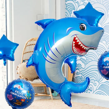 Octopus Crab Shark Foil Balloon Sea Animal Balloons Baby Shower Ocean World Θέμα Παιδικά Διακοσμήσεις για πάρτι γενεθλίων Παιδικά παιχνίδια δώρα