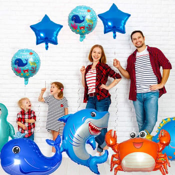 Octopus Crab Shark Foil Balloon Sea Animal Balloons Baby Shower Ocean World Θέμα Παιδικά Διακοσμήσεις για πάρτι γενεθλίων Παιδικά παιχνίδια δώρα