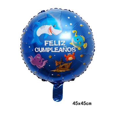 Octopus Crab Shark Foil Balloon Sea Animal Balloons Baby Shower Ocean World Θέμα Παιδικά Διακοσμήσεις για πάρτι γενεθλίων Παιδικά παιχνίδια δώρα