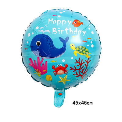 Octopus Crab Shark Foil Balloon Sea Animal Balloons Baby Shower Ocean World Θέμα Παιδικά Διακοσμήσεις για πάρτι γενεθλίων Παιδικά παιχνίδια δώρα