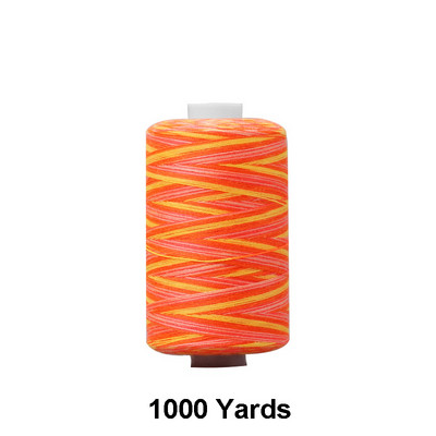 300/1000 jardų rankinio dygsnio pjūviu dažyti vaivorykštės siuvimo ir dygsniavimo siūlai 402 poliesterio siūlai rankdarbiams ir mašinoms