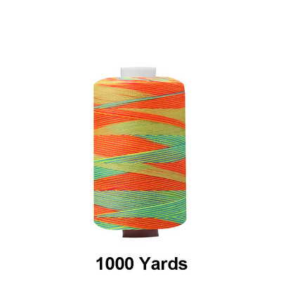 300/1000 jardų rankinio dygsnio pjūviu dažyti vaivorykštės siuvimo ir dygsniavimo siūlai 402 poliesterio siūlai rankdarbiams ir mašinoms