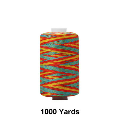 300/1000 jardų rankinio dygsnio pjūviu dažyti vaivorykštės siuvimo ir dygsniavimo siūlai 402 poliesterio siūlai rankdarbiams ir mašinoms