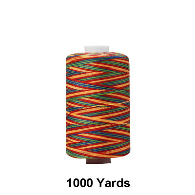 300/1000 jardų rankinio dygsnio pjūviu dažyti vaivorykštės siuvimo ir dygsniavimo siūlai 402 poliesterio siūlai rankdarbiams ir mašinoms