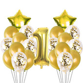 21gb zēns meitenes daudz laimes dzimšanas dienā konfeti balons rožu zelta un sudraba dzimšanas dienas svinību dekorācija hēlija balons bērnu duša