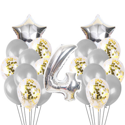 21gb zēns meitenes daudz laimes dzimšanas dienā konfeti balons rožu zelta un sudraba dzimšanas dienas svinību dekorācija hēlija balons bērnu duša