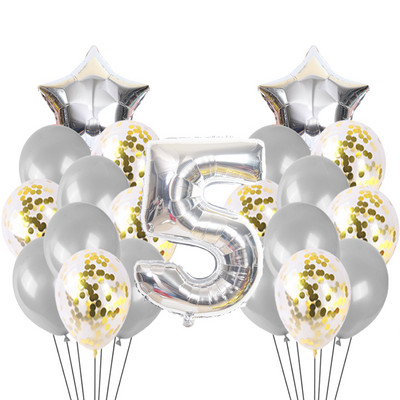 21gb zēns meitenes daudz laimes dzimšanas dienā konfeti balons rožu zelta un sudraba dzimšanas dienas svinību dekorācija hēlija balons bērnu duša