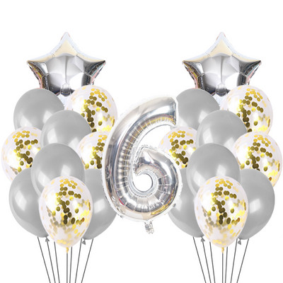 21gb zēns meitenes daudz laimes dzimšanas dienā konfeti balons rožu zelta un sudraba dzimšanas dienas svinību dekorācija hēlija balons bērnu duša