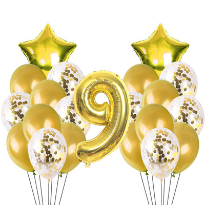 21gb zēns meitenes daudz laimes dzimšanas dienā konfeti balons rožu zelta un sudraba dzimšanas dienas svinību dekorācija hēlija balons bērnu duša