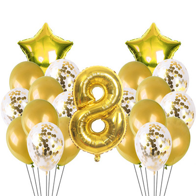 21gb zēns meitenes daudz laimes dzimšanas dienā konfeti balons rožu zelta un sudraba dzimšanas dienas svinību dekorācija hēlija balons bērnu duša