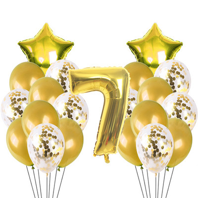 21gb zēns meitenes daudz laimes dzimšanas dienā konfeti balons rožu zelta un sudraba dzimšanas dienas svinību dekorācija hēlija balons bērnu duša