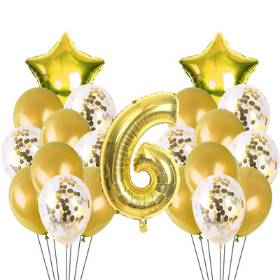 21gb zēns meitenes daudz laimes dzimšanas dienā konfeti balons rožu zelta un sudraba dzimšanas dienas svinību dekorācija hēlija balons bērnu duša