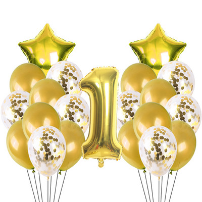 21gb zēns meitenes daudz laimes dzimšanas dienā konfeti balons rožu zelta un sudraba dzimšanas dienas svinību dekorācija hēlija balons bērnu duša