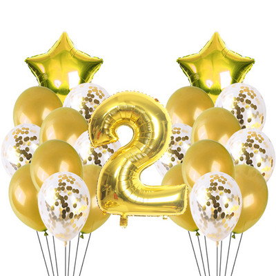 21gb zēns meitenes daudz laimes dzimšanas dienā konfeti balons rožu zelta un sudraba dzimšanas dienas svinību dekorācija hēlija balons bērnu duša